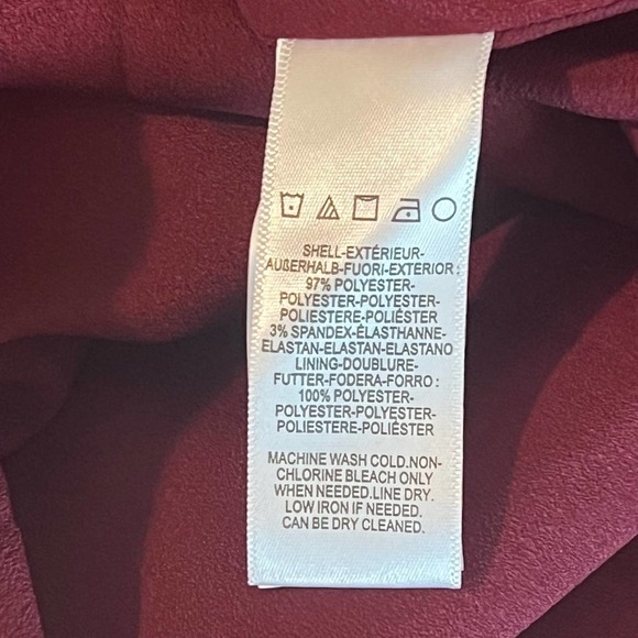 DRESS THE POPULATION CATRINE FIT & FLARE STRETCH CREPE MIDI DRESS BURGUNDY NWT - Picture 14 of 16